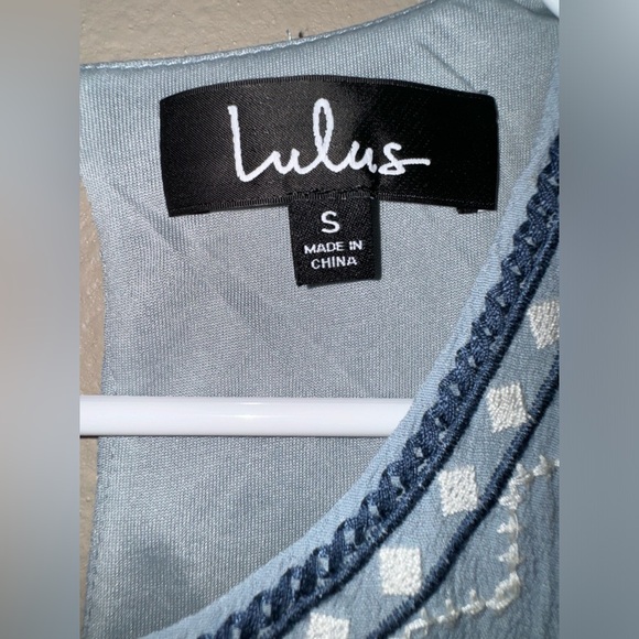 Lulus Boho Embroidered Mini Dress Sz S - Picture 4 of 4